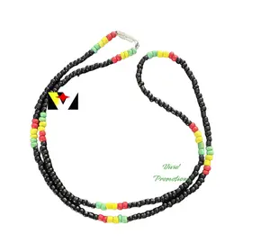 Handmade Rasta Reggae African Jamaican Bead Necklace