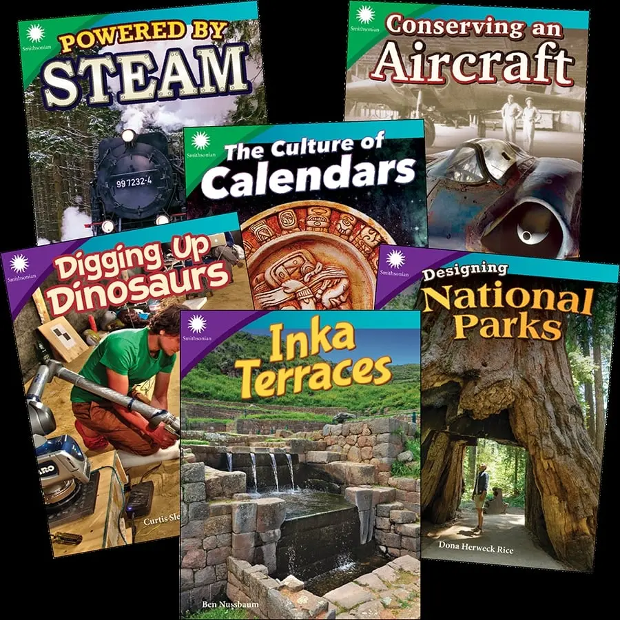 Teacher Created Materials 106138 Smithsonian Collaboration 6-Book English Informational Text Set (Grades 4-5, 8-13 Years) - 7.0"w x 9.0"h, Builds Reading Skills, Includes Real-World Examples & Career Advice, Hands-On STEAM Challenges, Engages Curiosity