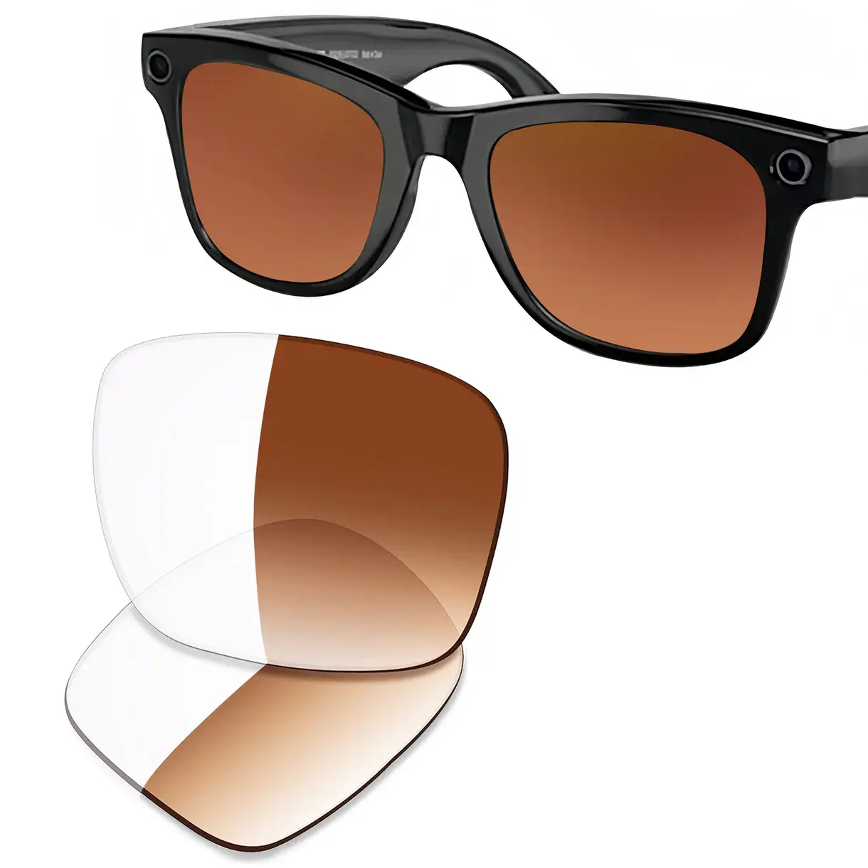 (Gen 1 RW4006 50mm & RW4008 53mm) LIFEART Replacement Lenses Compatible with Ray-Ban Meta Wayfarer Frames