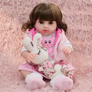 Realistic Baby Doll - Reborn Baby Dolls Girl 18 inch Lifelike Newborn Baby Real Life Baby Dolls Reborn Toddler with Full Set Accessories Handmade Gift for Children Age 3+ and Collectors