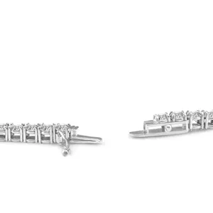 23 Ct TW Round Cut lab Grown Diamond Tennis Necklace 14K White Gold 18"