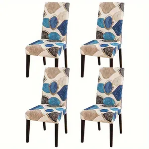4/6 chair covers, printed elastic dining chair covers, suitable for restaurant and hotel dining chairs, furniture protection chair covers, used for dining and gatherings