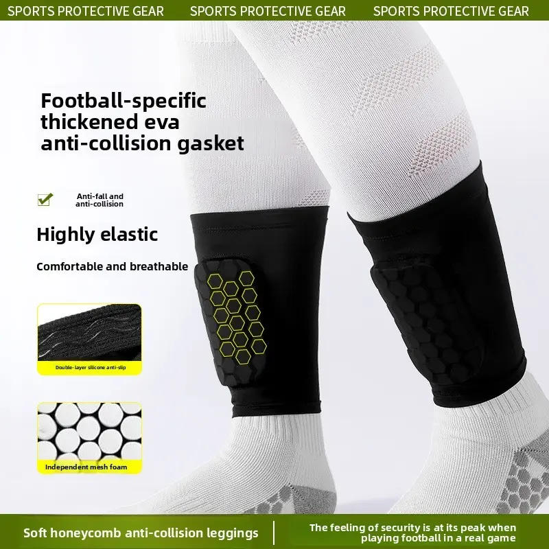 Summer Eva Honeycomb Collision Protection Shin Guards, Adult & Kids Football Leg Sleeves, Sports Knee Pads for Soccer, Football Equipment, Football Accessories, Soccer Gear