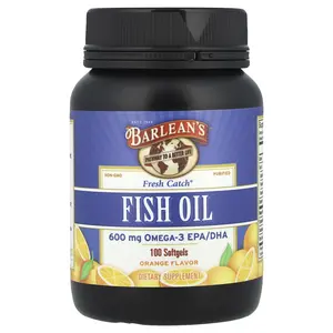 Barlean's Fresh Catch®, Fish Oil, Omega-3 EPA/DHA, Orange, 100 Softgels (300 mg per Softgel)