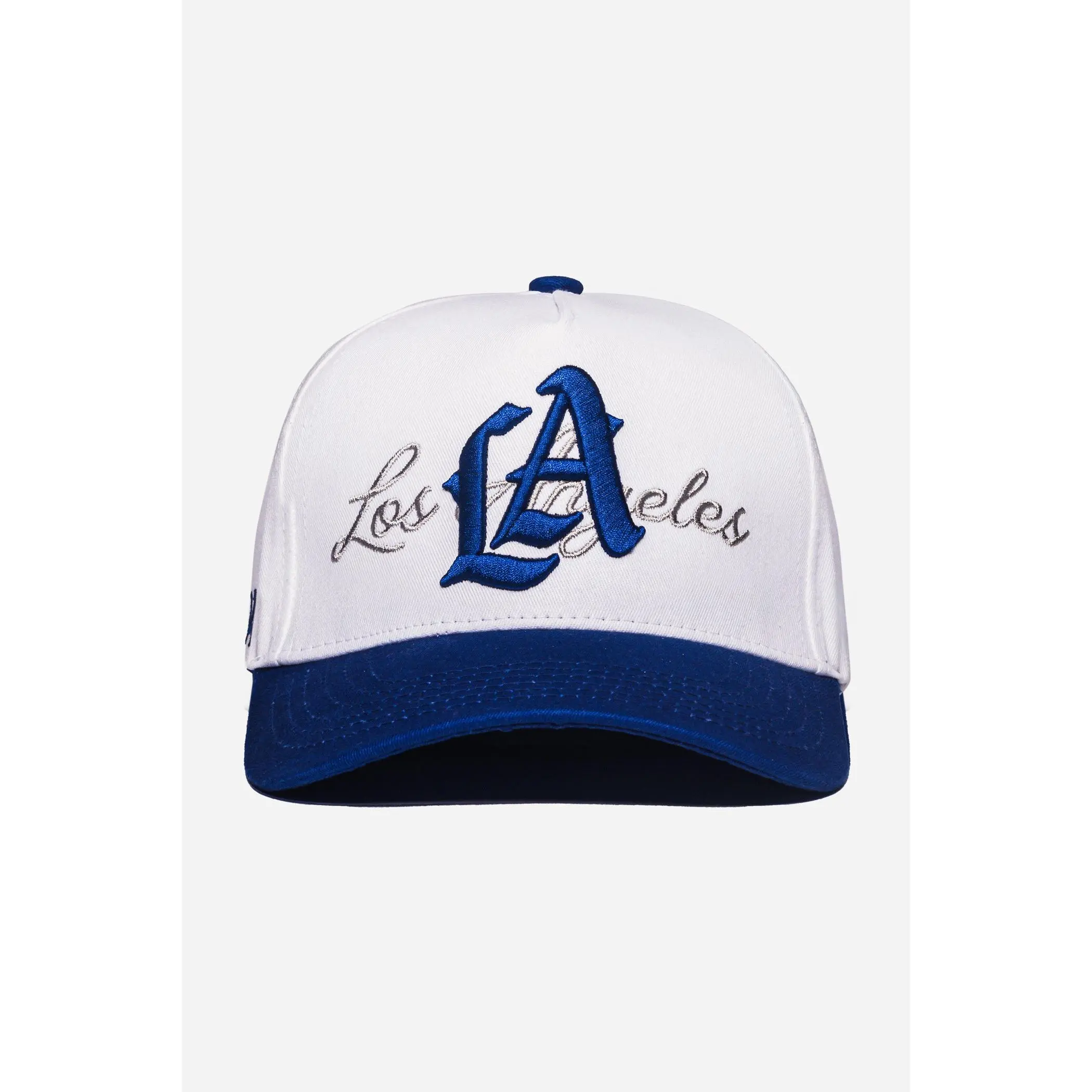 LA Logo A-Frame Snapback | White & Royal Blue