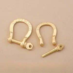 Brass Car Key Fob & Keychain — Copper Ring, Swivel Clasp, and Twisted Horseshoe Buckle — Handcrafted Accessory