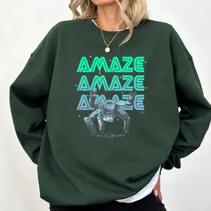 Project Hail Mary Amazing Rocky The Alien Neon Portrait Sweatshirt