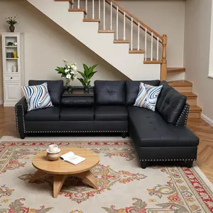 L-Shaped Sectional Sofa, Modern Sectional Couches Home Sofas for Living Room, Modular Living Room Sets Furniture for Apartment Bedroom & Office
