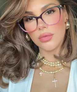 Jolene Women's Cat Eye Eyeglasses - Lightweight Feather-Weight Blue Light Blocking Lenses for Comfort & Style