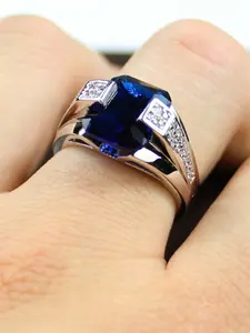 1 PC Classical Cubic Zirconia Emerald Cut Solitaire Ring For Women Elegant Engagement Ring For Wedding Engagement Party Jewelry Valentine's Day Gift