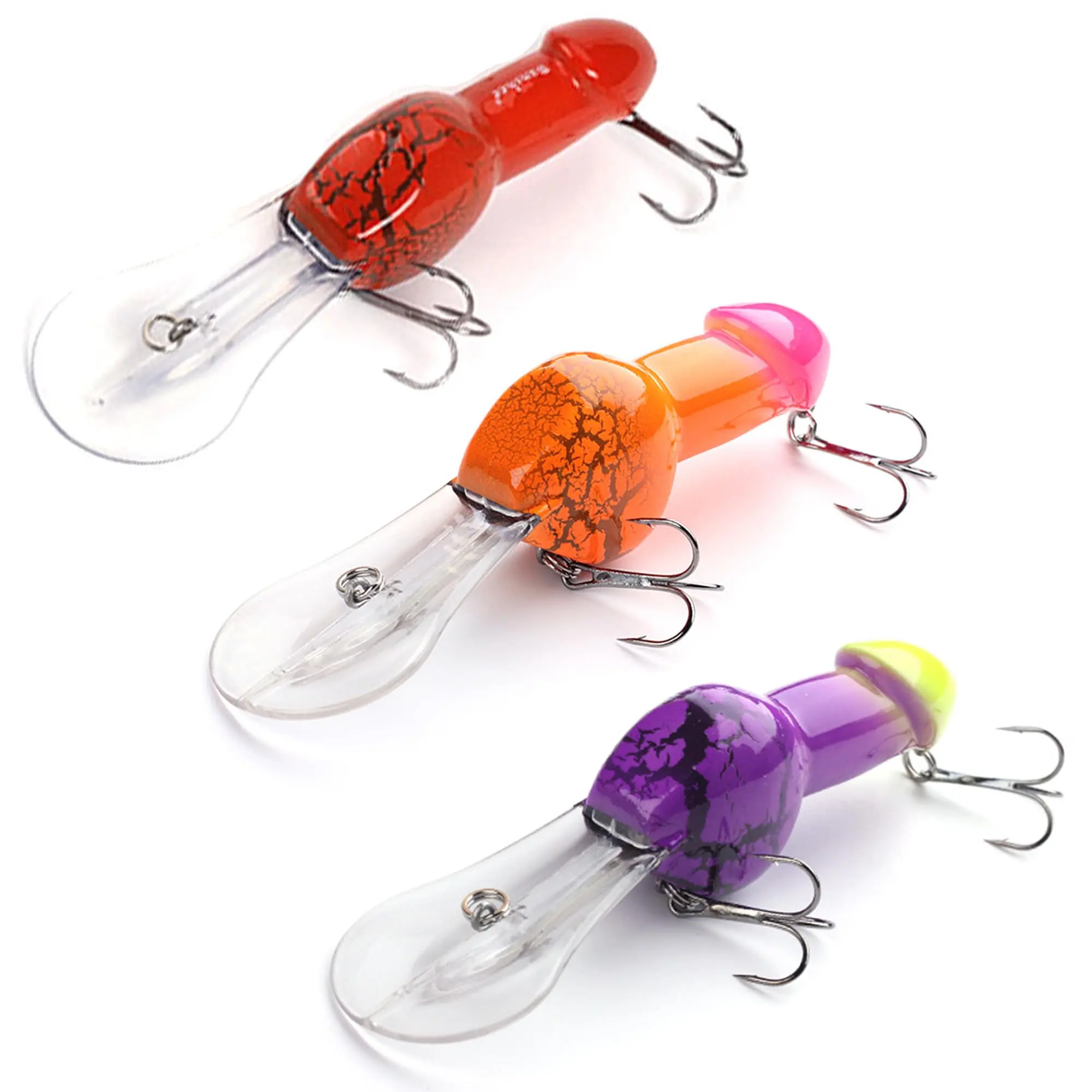 3PCS ABS Plastic Artificial Fishing Lures - High Simulation Fishing Equipment with 3D Realistic Eyes, Vibrant Surf Lures, Effective Diving Depth, Increased Casting Distance Up to 13-16 ft for Freshwater & Saltwater, Lifelike Eyes, Realistic Swimming Actio