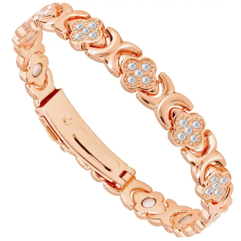 Adjustable pure copper magnetic bracelet for women with 3500 gauss strength, stackable style, pure copper healing jewelry – ideal mother's, suitable for party daily outing functional Solid Copper Magnetic Wristband energy bracelet eco-friendly alloy charm