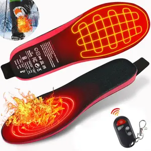 Heated Insoles for Women Men Rechargeable Electric Insoles with 3 Level Heating Setting Foot Warmer for Boots Hunting Ski Snowboard Motorcycle Hiking Size 35-45 with Remote Control