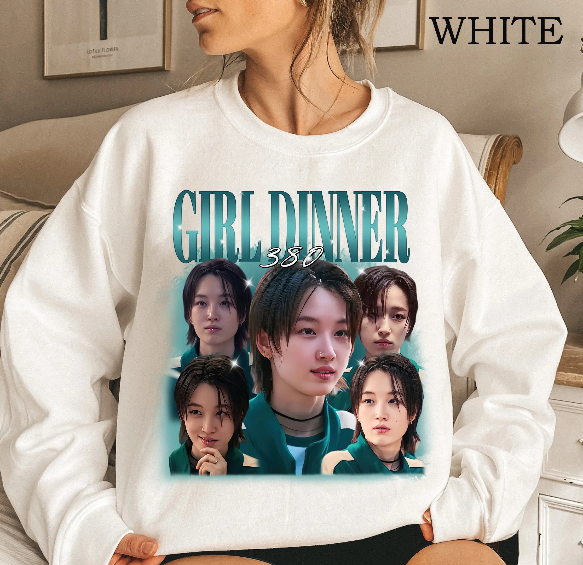 Trending GIRL DINNER 380 Squid Game ss2 Sweatshirt, Graphic GIRL DINNER 380 Sweatshirts, Vintage Squid Game ss2 Sweatshirts, Player 380  Sweatshirts