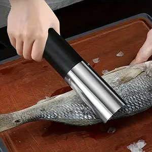Home/Commercial Fish Scaler – Efficient, Time-Saving & Easy-to-Use with Powerful Performance for All Types of Fishes, Scale Removal Equipment, Seafood Prep Gadget, Home Fish Cleaning Device, Commercial Fish Cleaner, Ergonomic Fish Tool, Streamlined