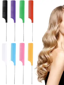 8pcs Minimalist Tapered Tail Combs Set, Professional Styling and Sectioning Hair Combs for Color Treatments, Hair Cutting and Parting Tools