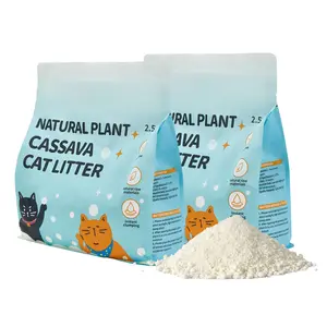Cassava Cat Litter 2.5kg Safe Low Tracking Kitty Litter, Tapioca Cat Litter for Indoor Cats