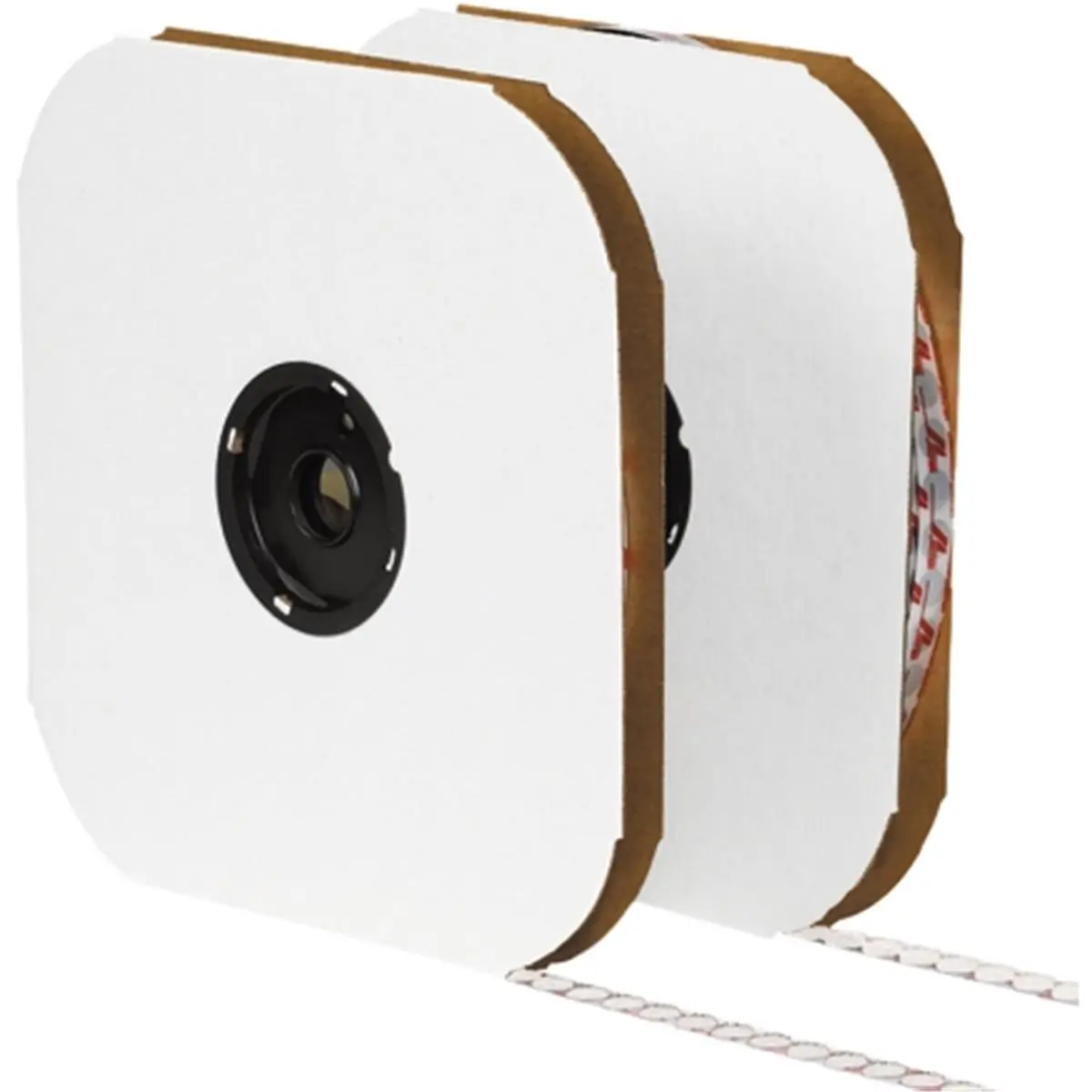 212 MAIN White Hook-Loop Tape Dots - 0.63 in. Sticky Tape Adhesive, Multipurpose Strong-Hold Fasteners for High and Low Temperature Environments, 1200-Pack