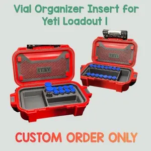 Peptray CUSTOM DO NOT ORDER UNLESS YOU MESSAGE ME FIRST - Vial Organizer Insert for Yeti Loadout 1 - CASE NOT INCLUDED Multi Compartment