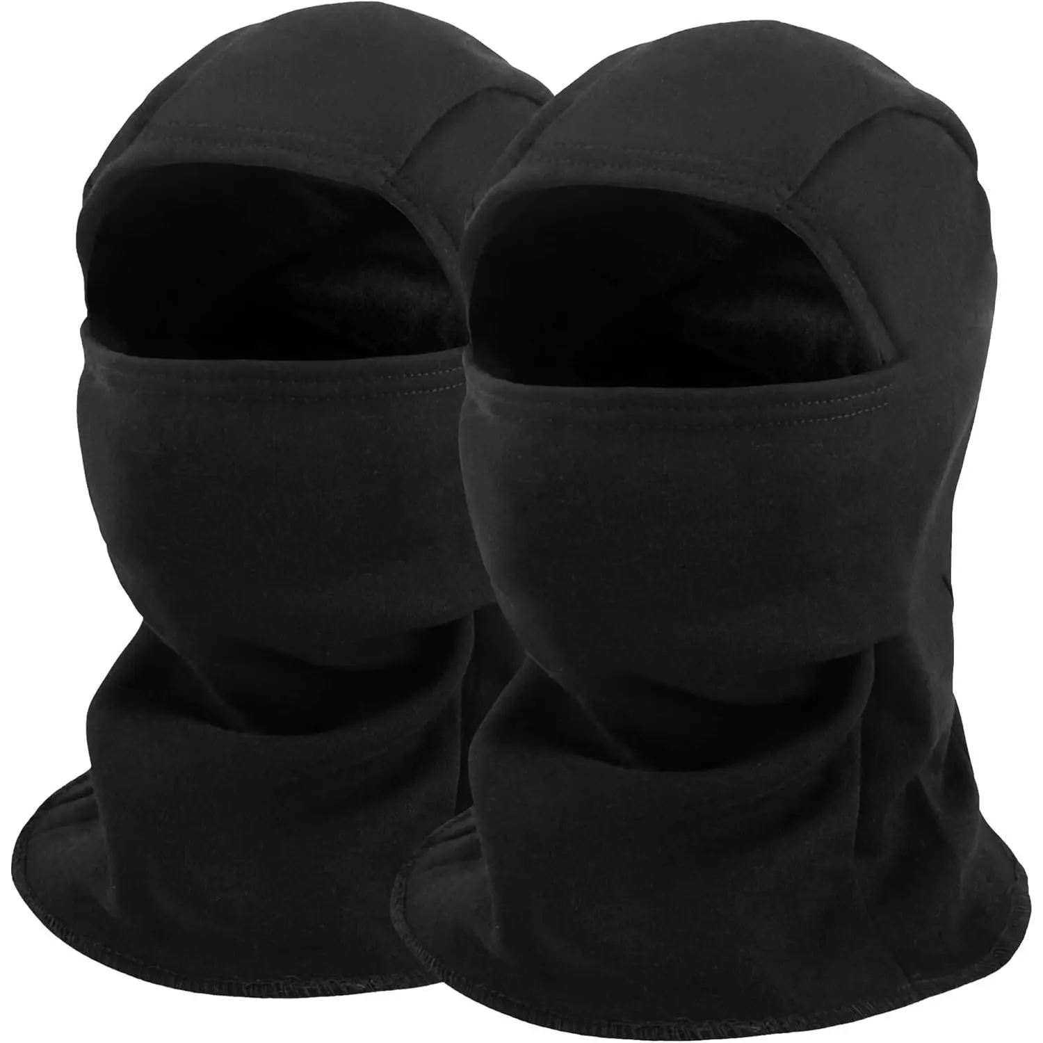 2-Pack Adult Cotton Balaclava Ski Masks - Durable, Flexible, Versatile Fleece Thermal Full-Face Cover for Motorcycle, Snowboarding, Climbing Cold Weather Protective Gear