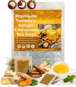 Turmeric Ginger Cinnamon Tea, Handcrafted Herbal Blend – Caffeine Free, Light Digestive Comfort, Enjoy Hot, All-Natural