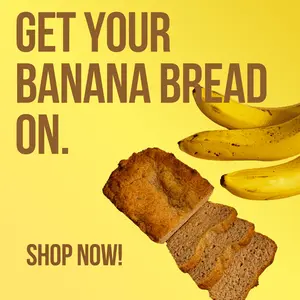 Sugar-Free Banana Bread – 12 oz Loaf (Approx. 6"x 3"x 2"), Soft, Fluffy, Gluten-Free, 1-Pack or 2-Pack | BochaSweet