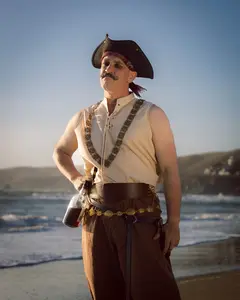 Linen Sleeveless Pirate Tank