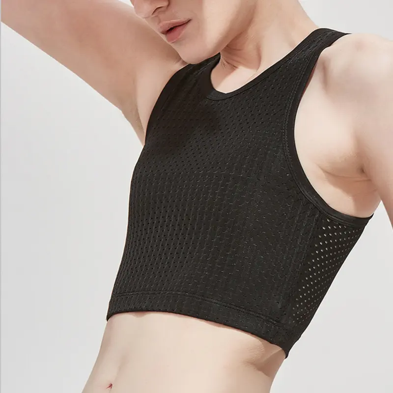 4PCS VibeFit 2026 New Mesh Chest Binder for Transgender FTM Binder Breathable and Strong Compression Tomboy Tank Top Womenswear