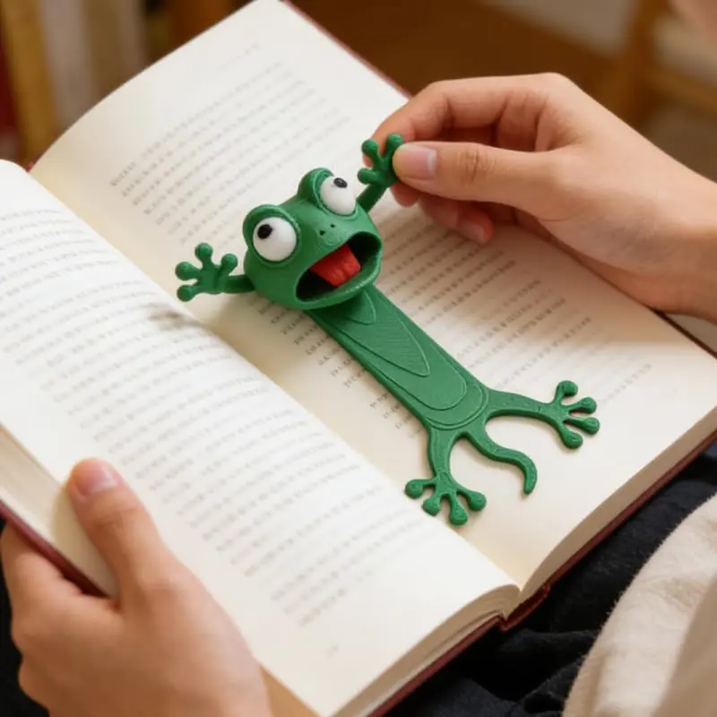 3D Lazy Frog/Cat Bookmark Cute Animal Page Marker Book Clip | for Students, Office Supplies, School Supplies, Animal Design