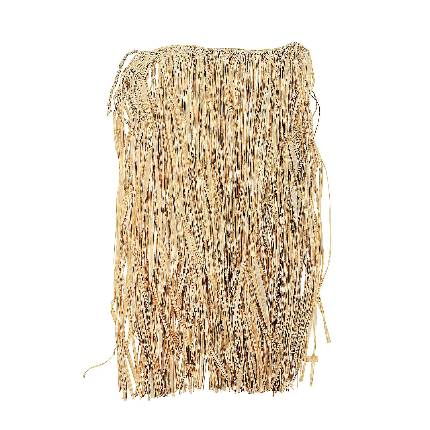 Women's Natural Raffia Hula Skirt - 31"x30" Adjustable Tie-Waist, Comfortable Fit, Party Accessories for Beach, Tropical Costumes, Island, Style, Women's Clothes, Natural Look, 30" Long, Grass Fringe, Great For Photo Booth