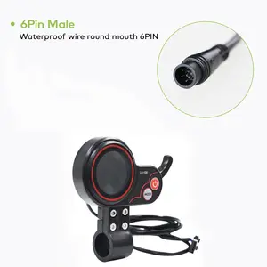 Lh100 Waterproof Electric Bicycle Controller Connection, Uart 2 Protocol, Ip65 Rated Display, Shockproof Wired LCD Panel, Ebike