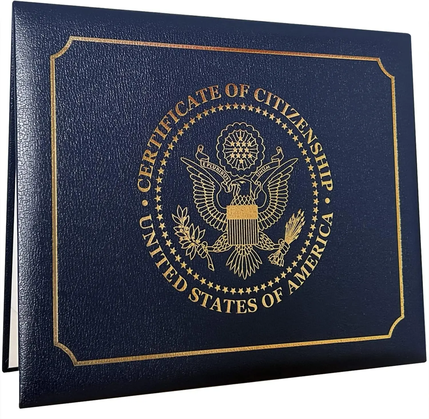 US Citizenship Certificate Holder with Padded PU Leather Certificate Cover for Naturalization Certificate, Birth Certificate Protector & Certificate Holders