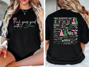 Wicked Pink Goes Good With Green Shirt, Wizard of Oz Fan Gift, Changed For Good Sweatshirt, Wicked Musical Movie Fan Xmas Gift, Wicked Shirt