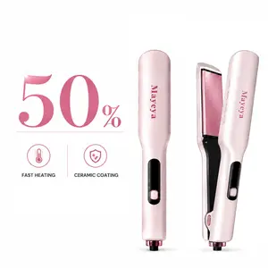 MAyeya  Straightener, Nano-Titanium Straightening Plates, 1.75-inch Wide Plates, for frizz-free, shiny  automatic gold cool air shark flexstyle ultra-thin tool case hairwaver in styler swift cleaning brush Wireless One-Button Braiding