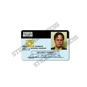 Office Bank Card Cover Sticker - Funny Meme - High Quality Vinyl - Debit card Credit Card Sticker