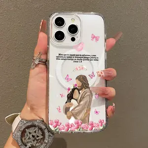 Trendy Magnetic Case for iPhone11/12/13/14/15/16/17/promax, Butterfly Embrace Ultra Slim, MagSafe Support, Shockproof | Playful & Fun Style