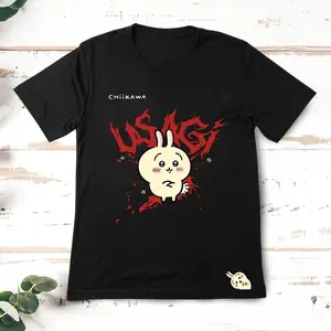 Chiikawa Usagi T-Shirt - Grunge Red Graphic Tee 3QSXR