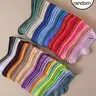 Unisex Random Soild Color Ankle Socks, Casual Comfortable Breathable Comfy Socks for Daily Wear, Multipack Low Cut Knit Socks for Men and Women