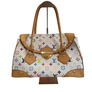 Pre-owned Louis Vuitton White Multicolore Monogram Handbag