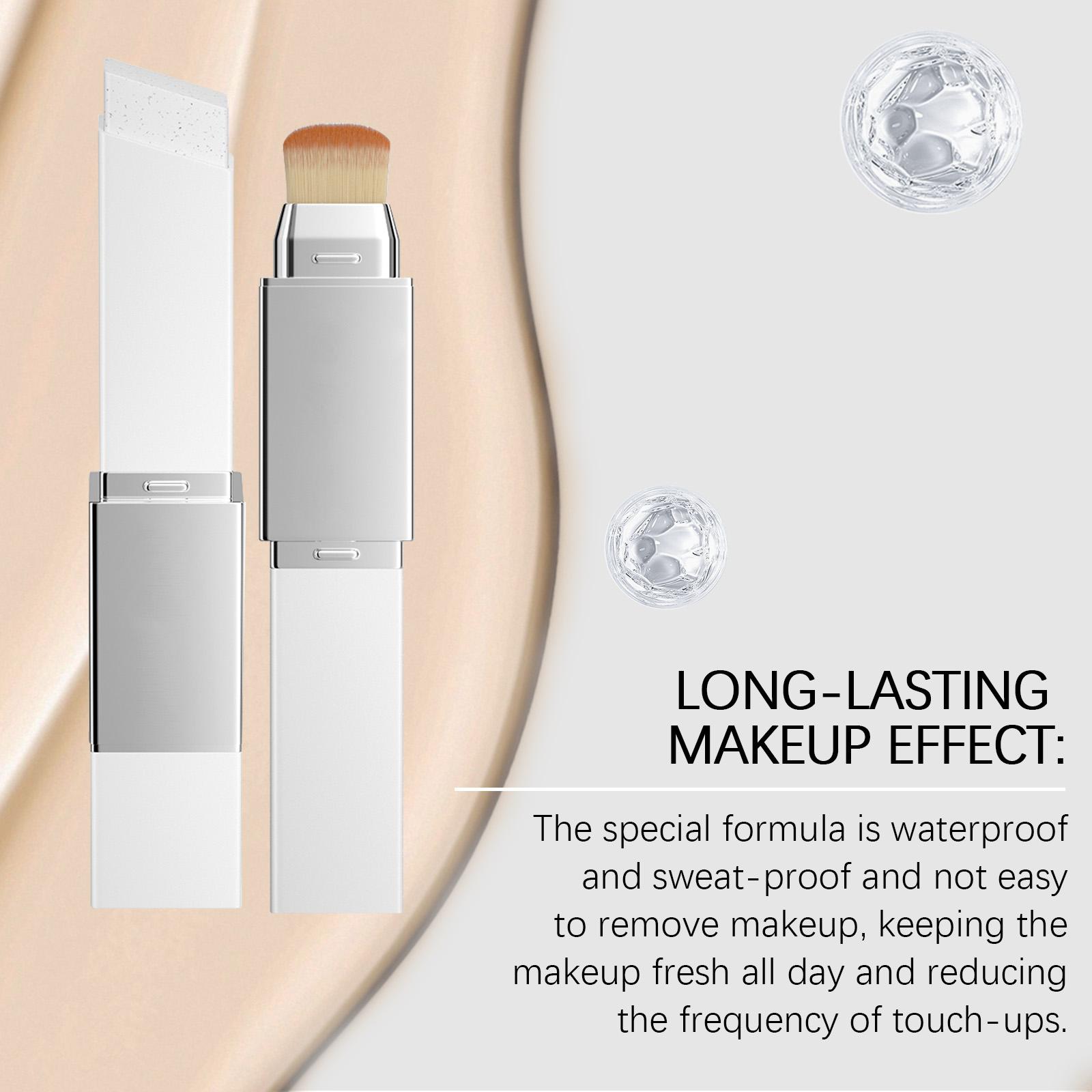 This Two-In-One Color-Changing Foundation Stick Features A Natural Color, A Light Texture, A Matte Finish, And A Clear And Transparent Finish. It Is Suitable For Daily Makeup Use