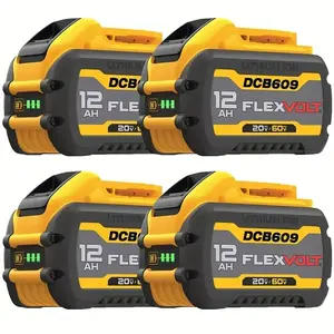 2Pack 12.0Ah 20V DCB606 Replacement For DeWalt 20V/60V MAX Battery Compatible with DeWalt Flex-Volt DCB609 612 606-2 609-2 and Cordless Power Tools   Heavy Duty Impact