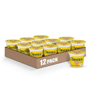 Original Cheerios Heart Healthy Cereal Cup, 1.3 OZ Single Serve Cereal Cup (Pack of 12)
