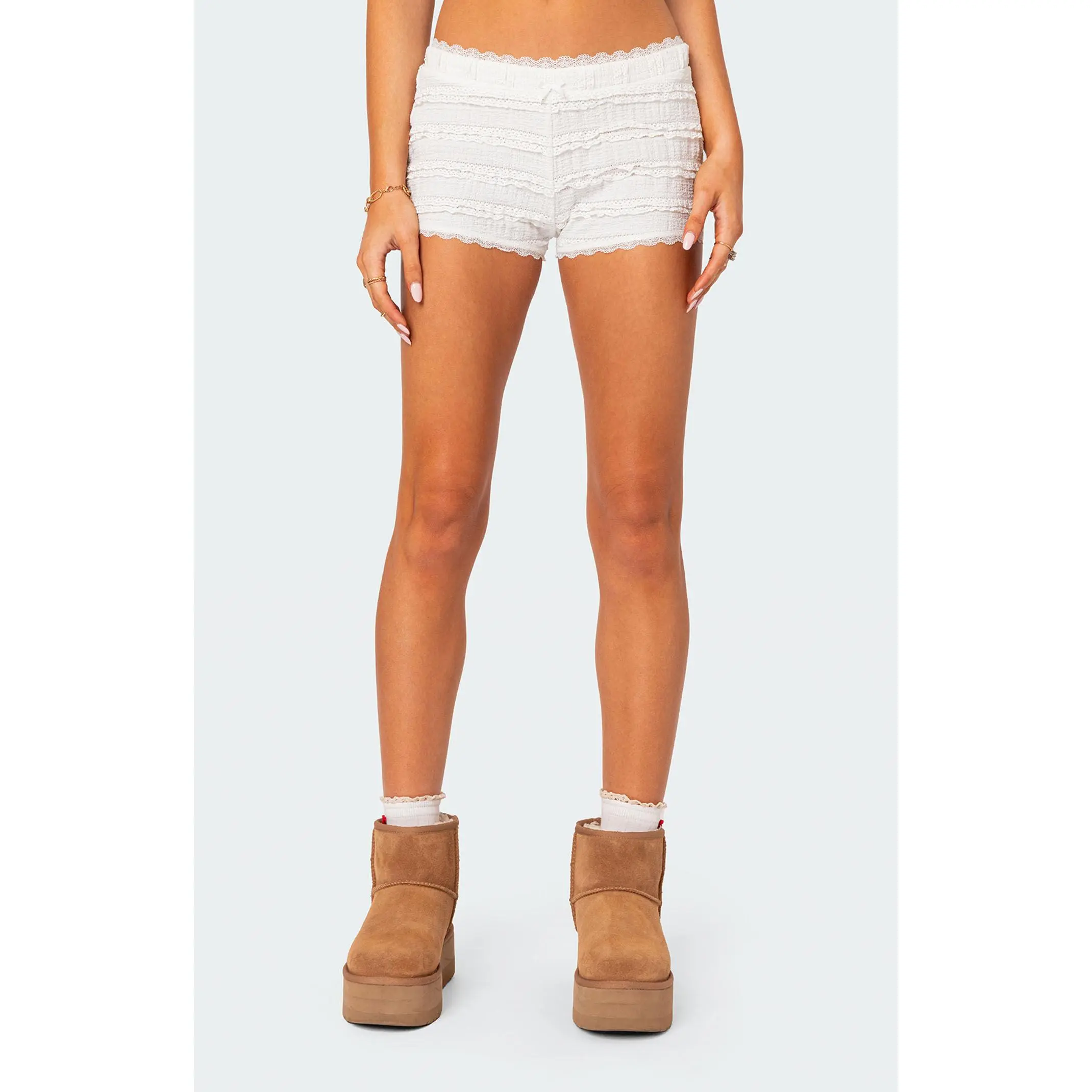 Edikted Women's Lucy Ruffled Lace Shorts Edikted Women's Lucy Ruffled Lace Shorts