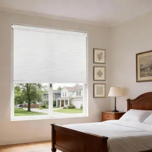 Allesin Zen No Drill Honeycomb Blinds, Cordless Cellular Shades Blackout, Free Stop Design, No Drill No Tools,Noise Reduction & Temperature Control,100% Blackout,Cordless & Free-Stop System,Easy Install Window Shades for Home & Office