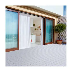 Pure Garden Deck Tiles 6-Pack Interlocking Patio Tiles