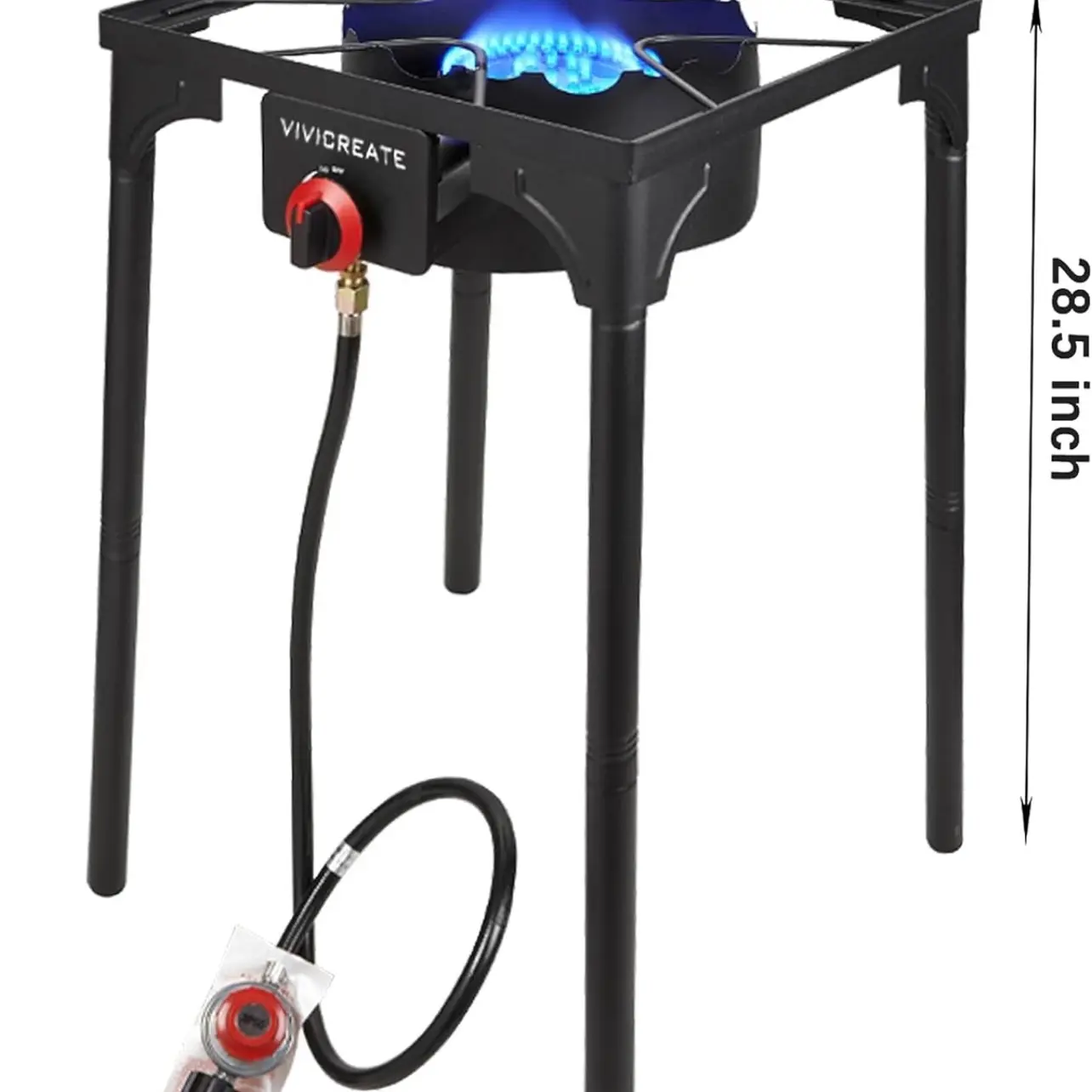 30000 BTU free standing Outdoor Stove, Side burners,Camping Stove, 0-20 PSIG high pressure stove include CSA listed regulator and gas pipe