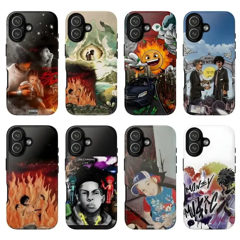 Lil Tony Rapper Underground Durable Rubber Shockproof Plastic Shell Smartphone Protector - Music Album Themed Accessory for iPhone 11-17 Pro Max/Plus, Samsung Galaxy S23-25 Devices, Fan Gift