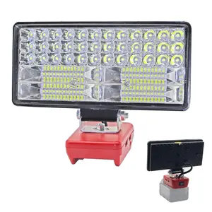 Flood Work Light for Summer, Wireless Light for Milwaukee 18V Lithium Battery, Adjustable Flood Lights for Job Site Outdoor Camping (Batteries not included), LED Lights, Cordless Work Light, Portable Work Light
