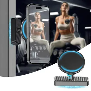 [Free!!Ship!] 360° Adjustable Magnetic Phone Holder Gym Strong Magnet Phone Mount Compatible with Andriod Phone and iPhone for Gym Golf Kitchen Fitness Accessories