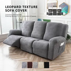 Recliner Sofa Cover, Soft Elastic Jacquard Fabric, Fits Most Reclining Couches, Machine Washable & Non-Slip Furniture Protector